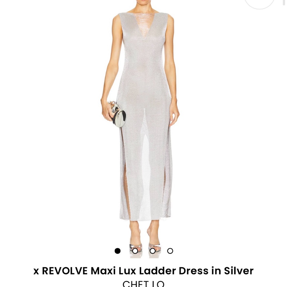 REVOLVE Silver Maxi Dress